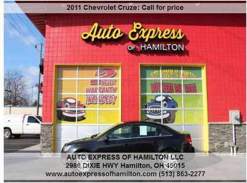 2011 Chevrolet Cruze $299 Down+TAX BUY HERE PAY HERE - cars & trucks... for sale in Hamilton, OH