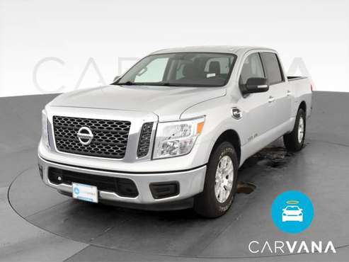 2017 Nissan Titan Crew Cab SV Pickup 4D 5 1/2 ft pickup Silver for sale in Knoxville, TN