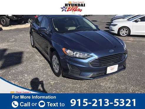 2019 Ford Fusion S sedan Blue - cars & trucks - by dealer - vehicle... for sale in El Paso, TX