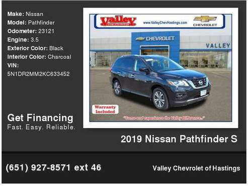 2019 Nissan Pathfinder S - - by dealer - vehicle for sale in Hastings, MN
