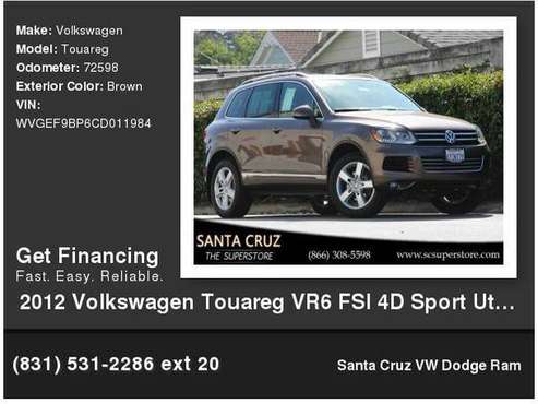 2012 Volkswagen Touareg VR6 FSI 4D Sport Utility for sale in Santa Cruz, CA