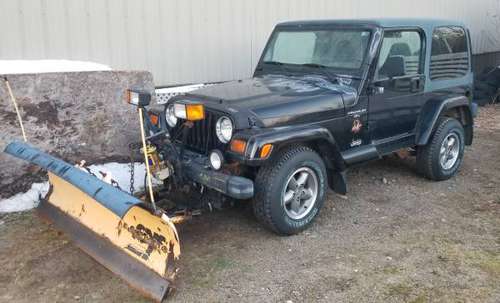 97 Jeep Wrangler Sahara with plow, 85000 miles - cars & trucks - by... for sale in Forbes, MN