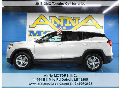 2018 GMC TERRAIN SLE,$00*DOWN AVAILABLE-APPLY ONLINE OR CALL US -... for sale in Detroit, MI