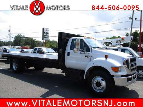 2011 Ford F-750 REG CAB 24 FOOT FLAT BED TRUCK for sale in south amboy, IN