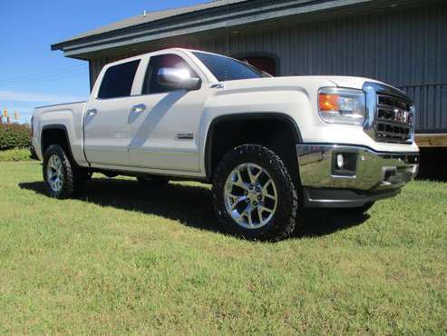 LIFTED 2 OWNER 2014 GMC SIERRA 1500 SLT CREW 4X4 NEW 35X12.50'S L@@K!! for sale in KERNERSVILLE, NC