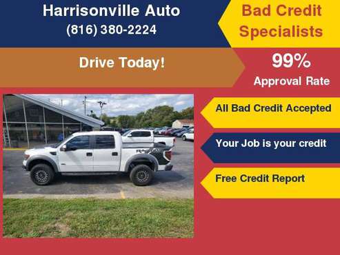 2014 Ford F150 4x4 6.2 crew cab SVT Raptor Easy Finance for sale in Harrisonville, MO