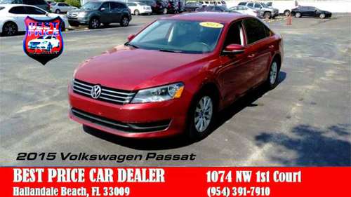 2015 VOLKSWAGEN PASSAT PZEV***SALE**LOW PAYMENTS + ANY CREDIT APPROVED for sale in Hallandale, FL