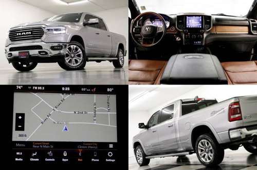 FRESH ON THE LOT! Silver 2020 Ram 1500 Longhorn Crew Cab 4X4 4WD for sale in clinton, OK