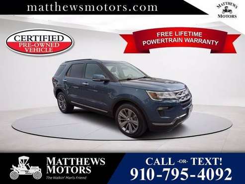 2018 Ford Explorer Limited 4WD w/Sunroof 3rd Row for sale in Wilmington, NC