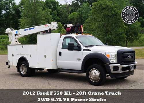 2012 Ford F550 XL - 20ft Crane Truck - 2WD 6.7L V8 Power Stroke... for sale in Dassel, MN