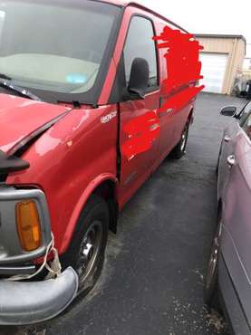 Chevy 3500 van with racks and 350 engine - cars & trucks - by owner... for sale in Burlington, WI