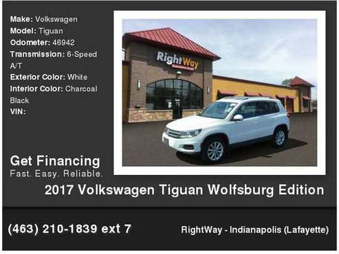 2017 Volkswagen VW Tiguan Wolfsburg Edition - cars & trucks - by... for sale in Inidanapolis, IN