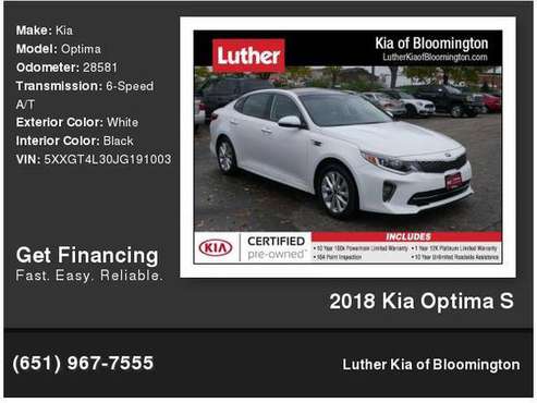 2018 Kia Optima S for sale in Bloomington, MN