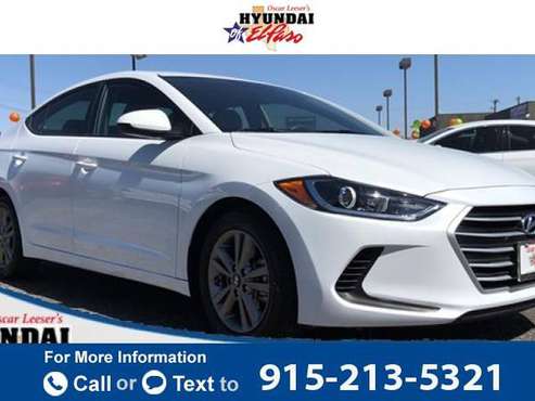 2018 Hyundai Elantra SEL sedan Quartz White Pearl - cars & trucks -... for sale in El Paso, TX