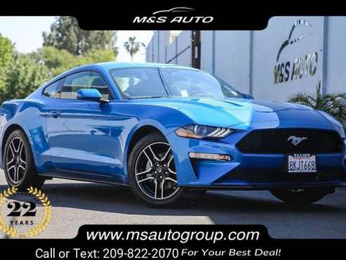 2019 Ford Mustang EcoBoost coupe Blue - - by dealer for sale in Sacramento , CA