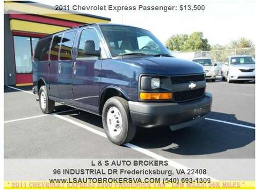 2011 CHEVROLET EXPRESS PASSENGER 2500**LOW MILES*AUTOMATIC*RUNS GOOD* for sale in FREDERICKBURG VA, VA