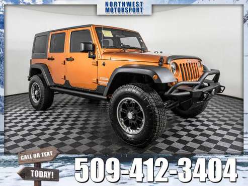 Lifted 2011 *Jeep Wrangler* Unlimited Sport 4x4 - cars & trucks - by... for sale in Pasco, WA