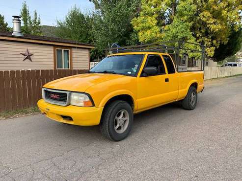 PRICE DROP 2002 GMC Sonoma extended cab w/ ladder rack and toolbox for sale in Glenwood Springs, CO