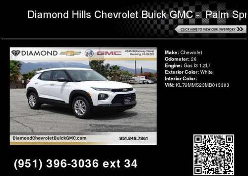 2021 Chevrolet Chevy Trailblazer LS Lower Price - Call/Email - Make... for sale in Banning, CA