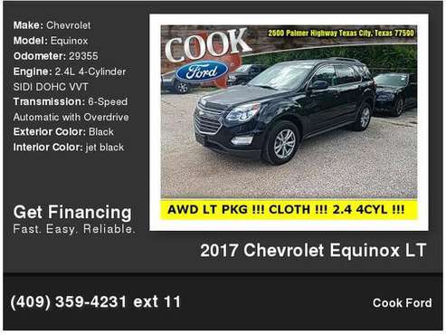 2017 Chevrolet Equinox LT for sale in Texas City, TX