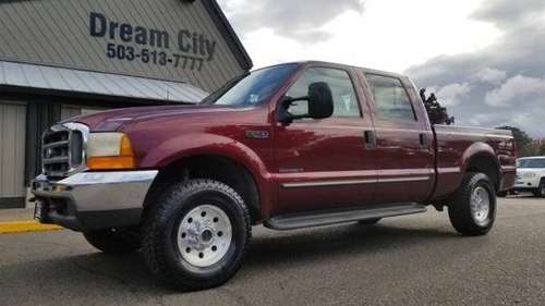 1999 Ford F250 Super Duty Crew Cab Diesel 4x4 F-250 Short Bed Truck Dr for sale in Portland, OR