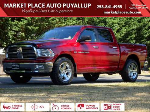 2011 RAM 1500 4x4 4WD Truck Dodge BIG HORN CREW CAB - cars & trucks... for sale in PUYALLUP, WA