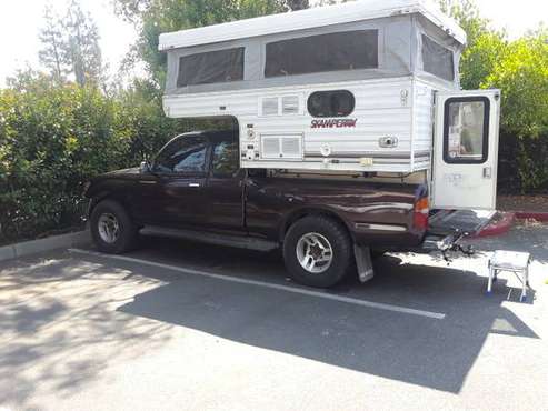 1996 toyota tacoma and pop up camper for sale in Fairfield, CA