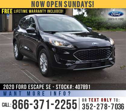 *** 2020 Ford Escape SE *** SAVE Over $4,000 off MSRP! - cars &... for sale in Alachua, FL