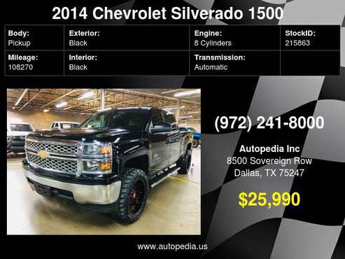 2014 Chevrolet Silverado 1500 2WD Crew Cab 153.0" LT w/1LT No Proof... for sale in Dallas, TX