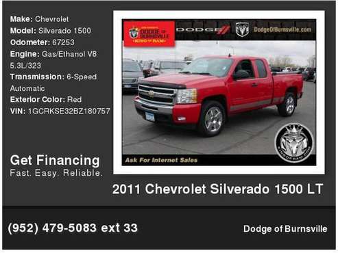 2011 Chevrolet Chevy Silverado 1500 Lt 1, 000 Down Deliver s! - cars for sale in Burnsville, MN