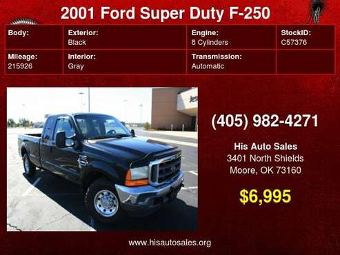 2001 Ford Super Duty F-250 Supercab 158 XLT - - by for sale in MOORE, OK