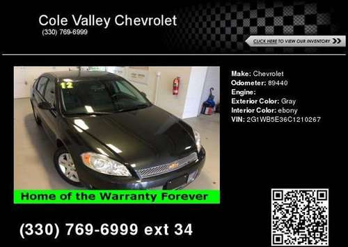 2012 Chevrolet Chevy Impala LT - - by dealer - vehicle for sale in Newton Falls, OH