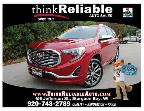 2018 GMC TERRAIN DENALI AWD 1-OWNER WI FULL SAFETY FULL OPTION LIST!!! for sale in STURGEON BAY, WI
