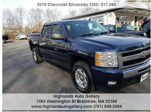 2010 CHEVY SILVERADO CREW LT LIKE NEW SUPER C/FAX NO ROT SERVICED... for sale in Braintree, MA