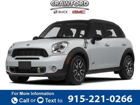 2014 MINI Cooper Countryman S hatchback White - cars & trucks - by... for sale in El Paso, TX