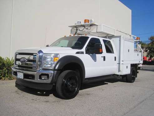 Ford F-550 F550 Crew Cab Contractors Utility Flatbed Service Truck -... for sale in Long Beach, UT