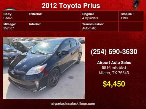 2012 Toyota Prius 5dr HB One SPORT!! - cars & trucks - by dealer -... for sale in Killeen, TX