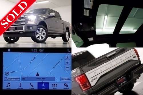 NAVIGATION - SUNROOF Gray 2017 Ford F-150 Platinum SuperCrew Cab for sale in clinton, OK