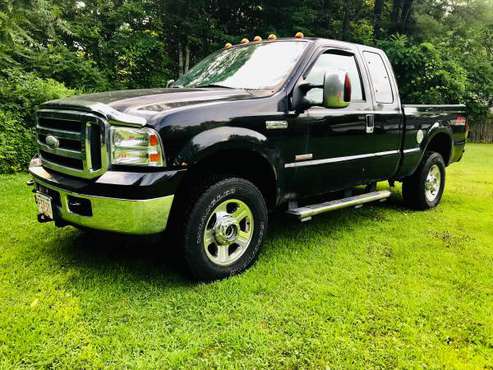 2006 FORD F-350 SUPER DUTY DIESEL EXTENDED CAB BLACK LARIAT for sale in western mass, MA
