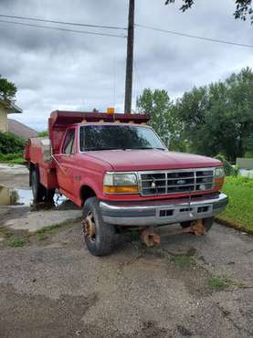 92 Ford F350 dump plow salt spreader diesel - cars & trucks - by... for sale in Perry, OH