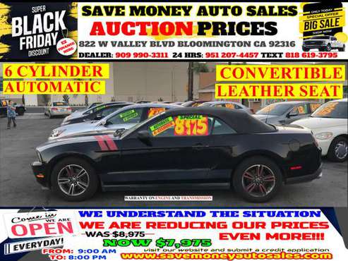 2012 FORD MUSTANG> CONVERTIBLE> V6> CALL 24HR - cars & trucks - by... for sale in BLOOMINGTON, CA