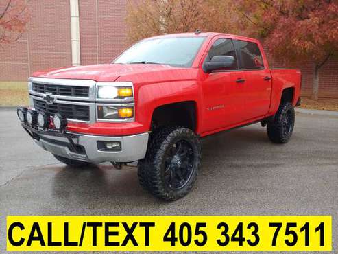 2014 CHEVROLET SILVERADO CREW CAB 4X4 LIFTED! WHEELS! LEATHER! 1... for sale in Norman, KS