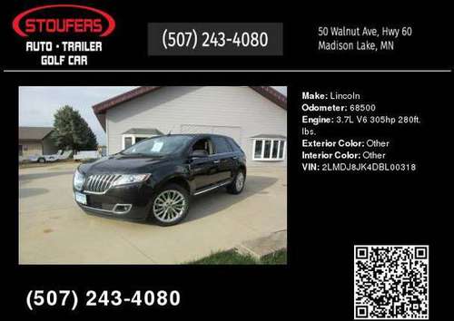 2013 Lincoln MKX PREMIUM PACKAGE - cars & trucks - by dealer -... for sale in Madison Lake, MN