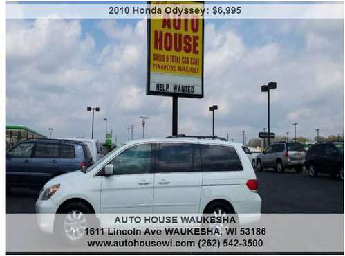 2010 Honda Odyssey EX L Nav, dvd, rear camera, Moonroof loaded sharp! for sale in Waukesha, WI