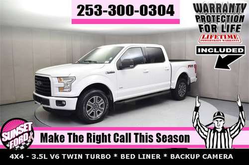 2016 Ford F-150 XLT 4WD SuperCrew 4X4 AWD PICKUP TRUCK *F150* 1500 for sale in Sumner, WA
