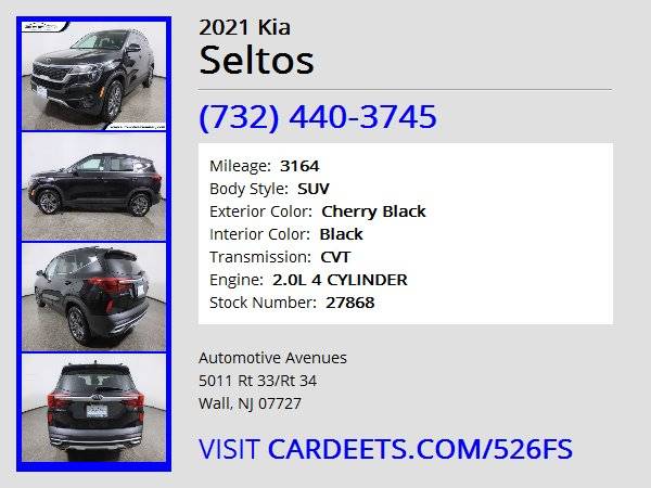 2021 Kia Seltos, Cherry Black - - by dealer - vehicle for sale in Wall, NJ – photo 22