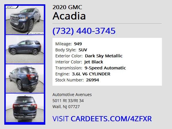 2020 GMC Acadia, Dark Sky Metallic - - by dealer for sale in Wall, NJ – photo 22