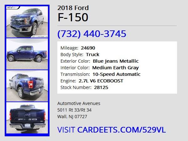 2018 Ford F-150, Blue Jeans Metallic - - by dealer for sale in Wall, NJ – photo 22