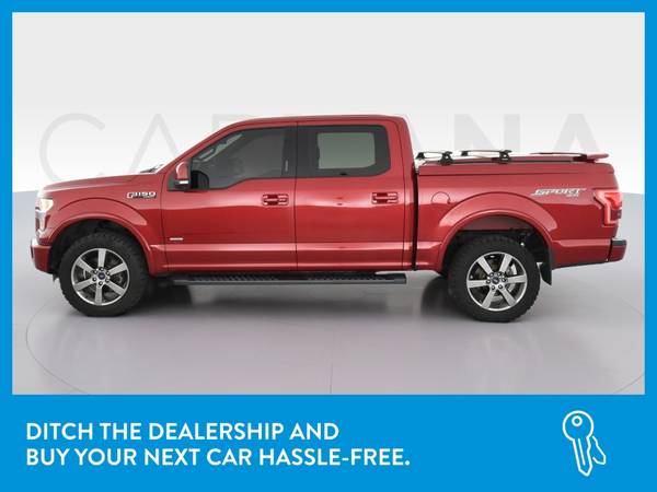 2015 Ford F150 SuperCrew Cab Lariat Pickup 4D 5 1/2 ft pickup Red for sale in Lancaster, PA – photo 4