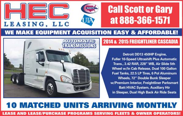 2014, 2015 & 2016 Freightliner Cascadia - cars & trucks - by dealer... for sale in La Vergne, TX – photo 15